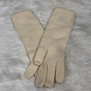 Elegant Brown Women's Gloves Cashmere Worm Soft One Size